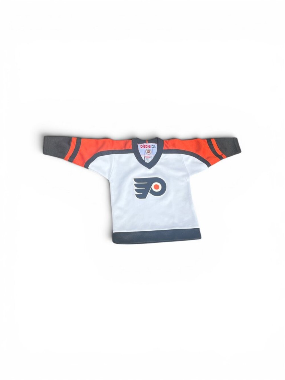 Toddler CCM NHL Philadelphia Flyers White Hockey Jersey Toddler Size Large 2-4